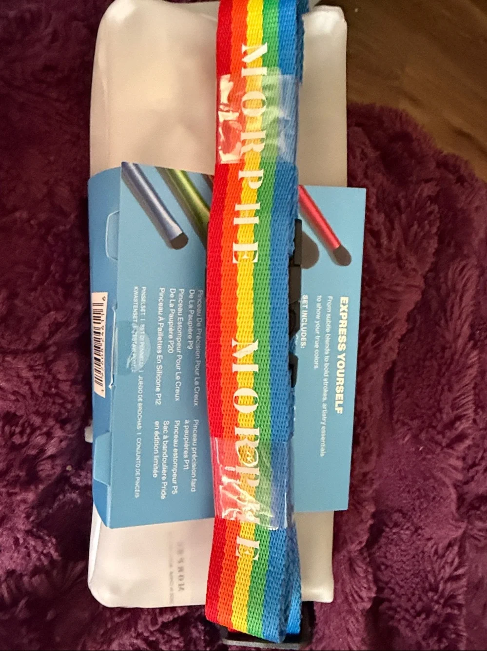 Morphe Made with Pride Belt Bag with Brushes and Face & Body Gems